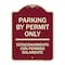 Signmission Parking by Permit Estacionamiento Con Permiso Solamente Heavy-Gauge Alum, 24" x 18", BU-1824-23454 A-DES-BU-1824-23454 - alternate 1